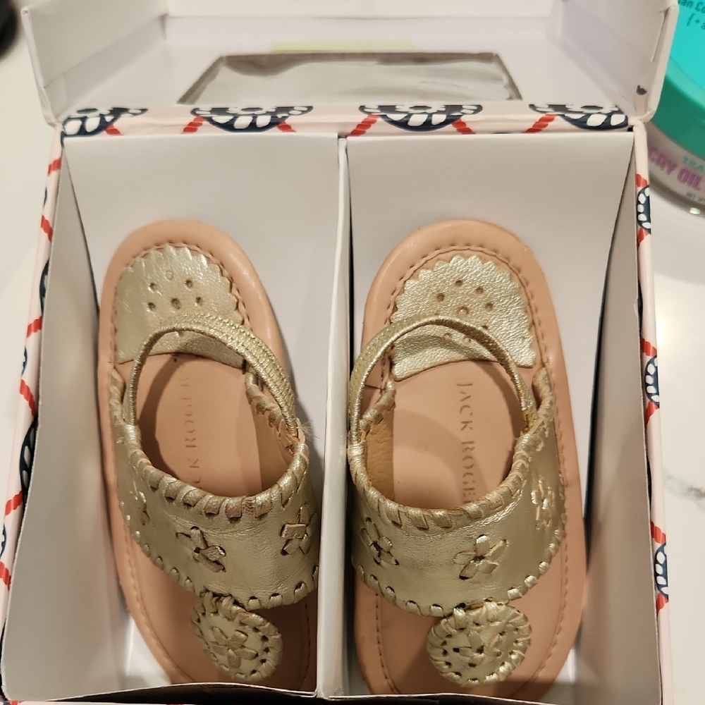Jack Rogers Kids Metallic Gold Sandals